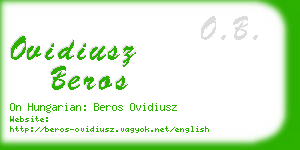 ovidiusz beros business card